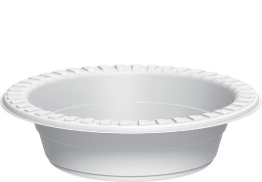 Cosmoplast 6 OZ PACK OF 25 PLASTIC ROUND BOWLS