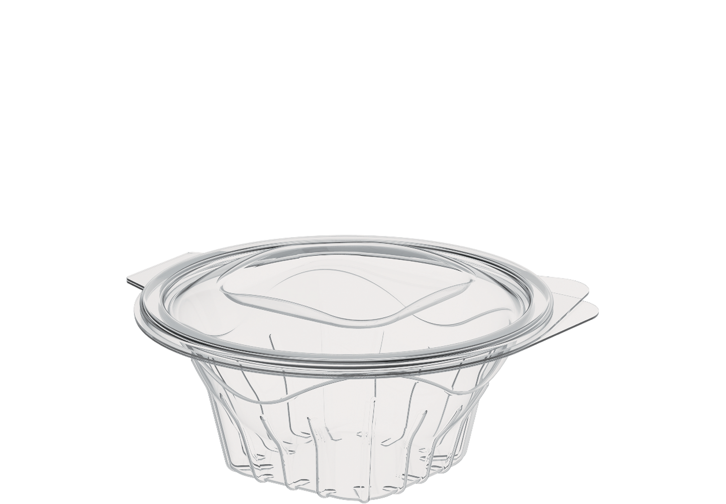 Cosmoplast 16 OZ PACK OF 10 SALAD CONTAINERS WITH HINGED LIDS