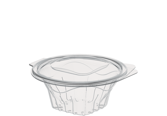 Cosmoplast 16 OZ PACK OF 10 SALAD CONTAINERS WITH HINGED LIDS