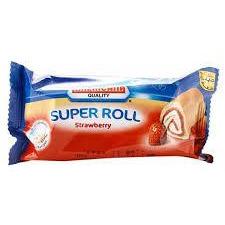 Americana swiss roll stawbarry roll with vanila 110gm
