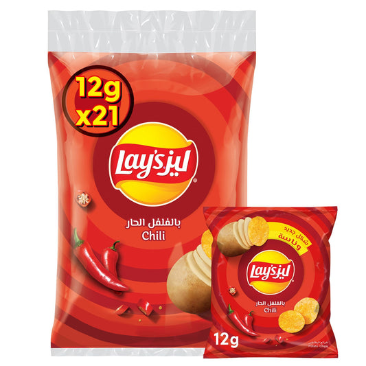 Lay's Chili Potato Chips, 21x12g