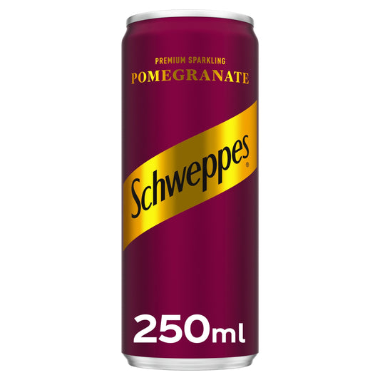 Schweppes Pomegranate Sparkling Drink Can, 250ml