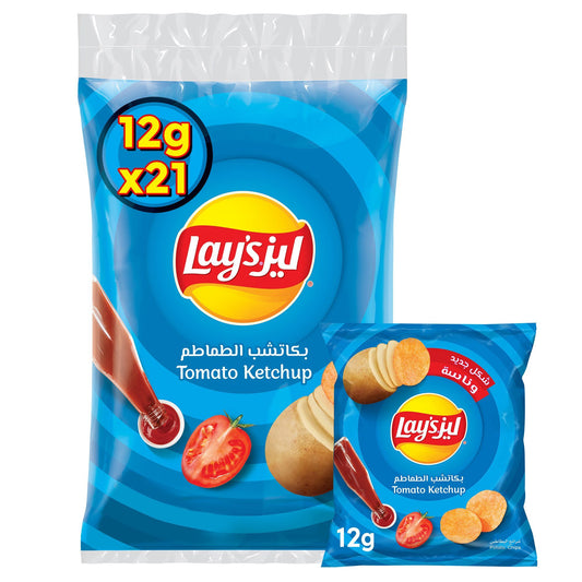 Lay's Tomato Ketchup Potato Chips, 21x12g