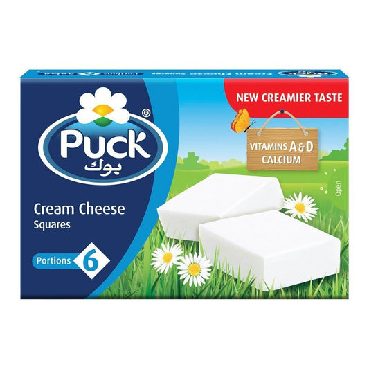 Puck Square Cream Cheese, 6 Portions, 108g