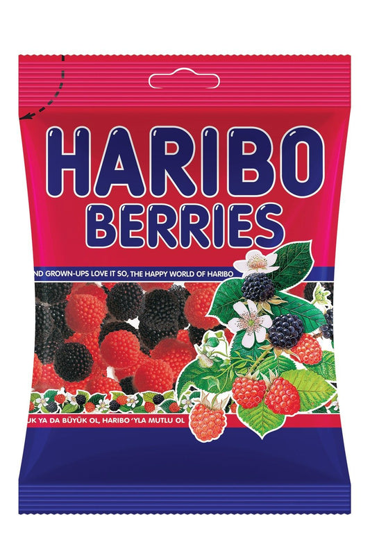 Haribo Berries Gummy Candies, 80g