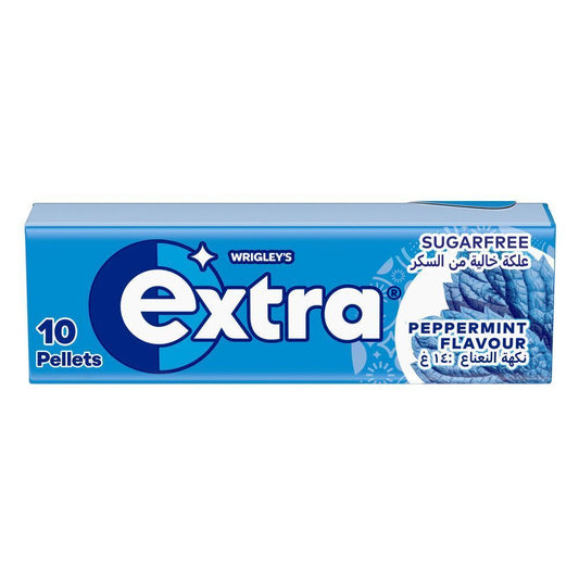 Extra Gum Peppermint Sugar Free Chewing Gum 10 Pellets, 14g