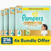 Pampers Premium Care Taped Baby Diapers, Size 4, 9-14 kg, Unique Softest Absorption for Ultimate Skin Protection, 100 Count