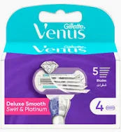 Gillette VenUS Swirl Flexiball Women's Razor Blade Refills, 4 Count