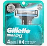 Gillette MACH 3 BLADES, Pack of 4