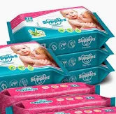 Supples Baby Wet Wipes with Aloe Vera and Vitamin E - 72 Wipes/Pack (Pack of 9)