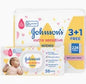 Johnson's Baby, Wipes, Extra Sensitive, 98% Pure Water, 3+1 Packs Of 56 Wipes, 224 Count