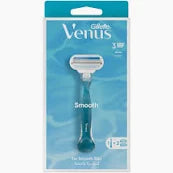 Gillette Venus Smooth Razor Handle + Razor Blade Refills x2