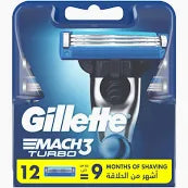 Gillette Mach3 Turbo 3D Blade refills x12