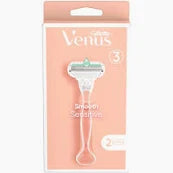 Gillette Smooth Sensitive Women's Razor Handle + 2 Razor Blade Refills' 1 Units